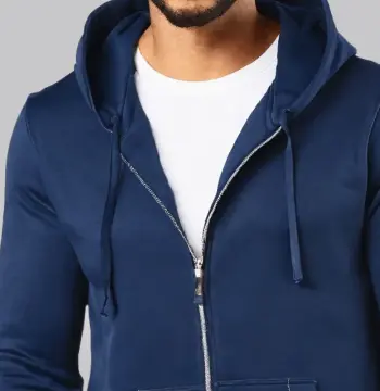 Moletom Masculino Azul com Zíper Coastal Breeze