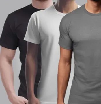 Camiseta EverFresh Masculina Manga Curta 100% Algodão Sem Amassados